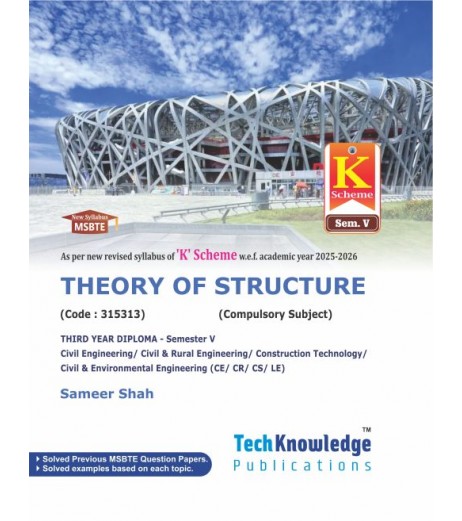 Theory Of Structure MSBTE  K Scheme sem 5 Civil engineering | Tech-Knowledge Publication